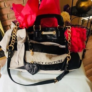 Beautiful Juicy Couture gray/black handbag